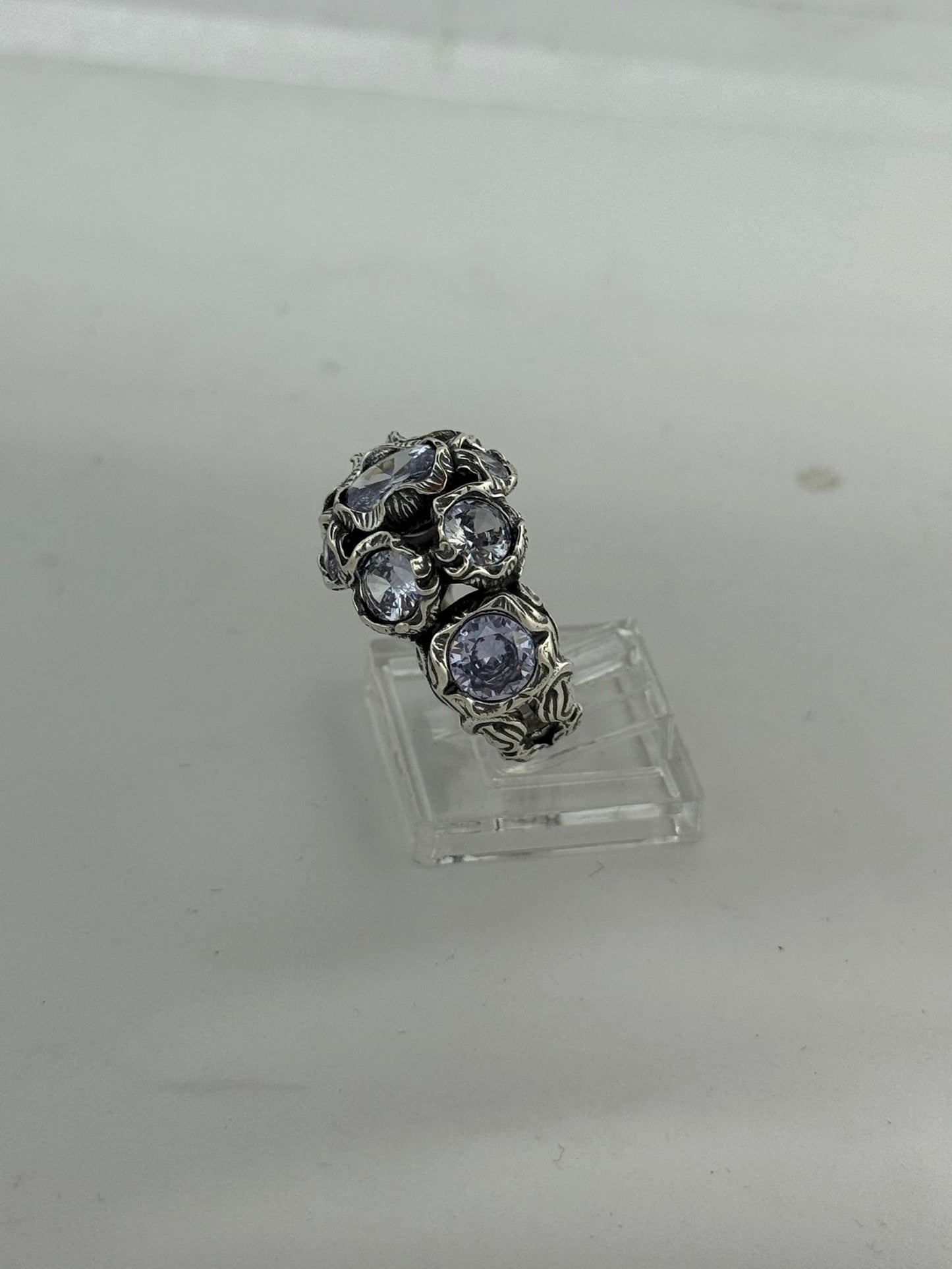 Anello in argento 925 ametista viola