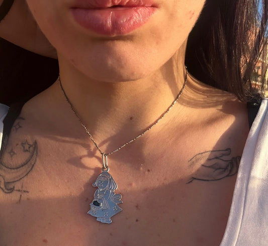 Collana in argento 925 lavandaia