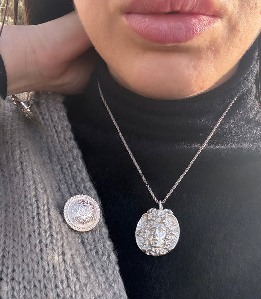 Collana in argento 925 medusa