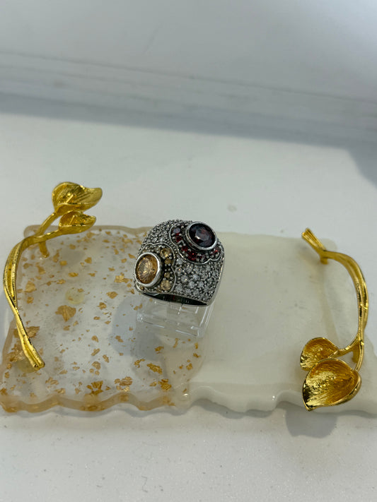 Anello in argento 925 fiori