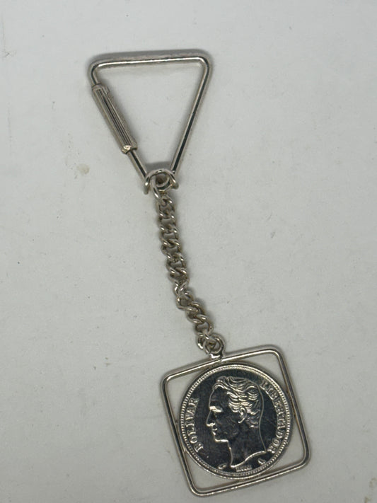 Portachiavi in argento 925 moneta