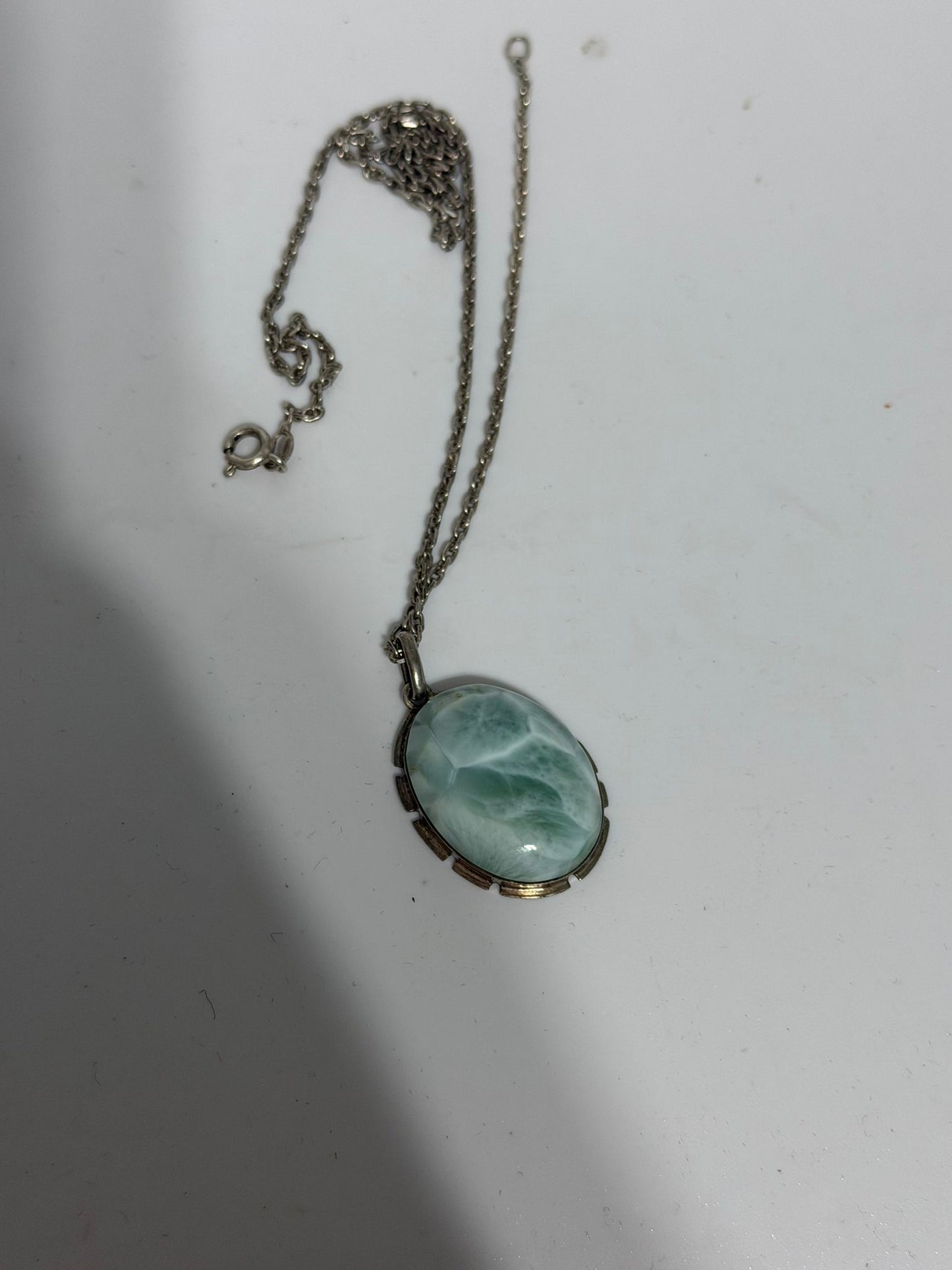 Collana in Argento 925 con Ciondolo Pietra Larimar – Gemma Rara dei Caraibi