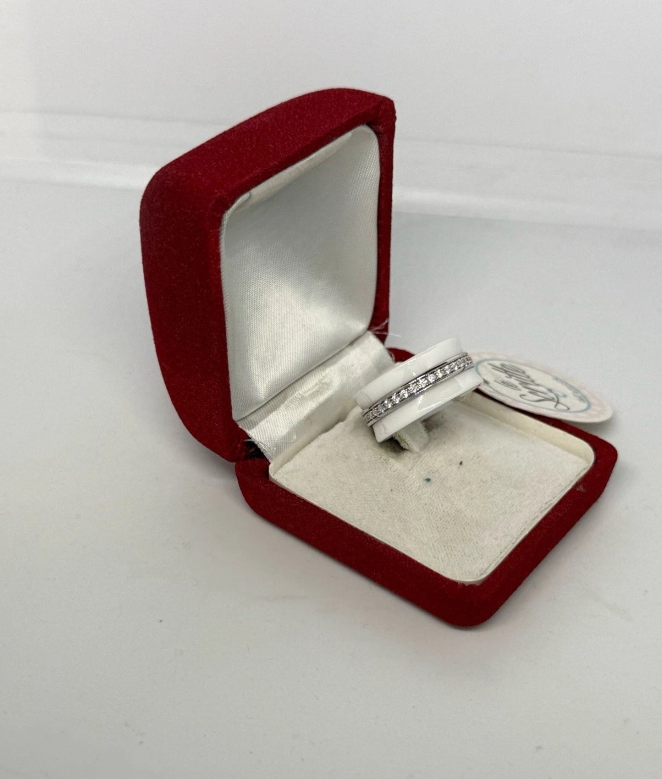 Anello ceramica e argento 925