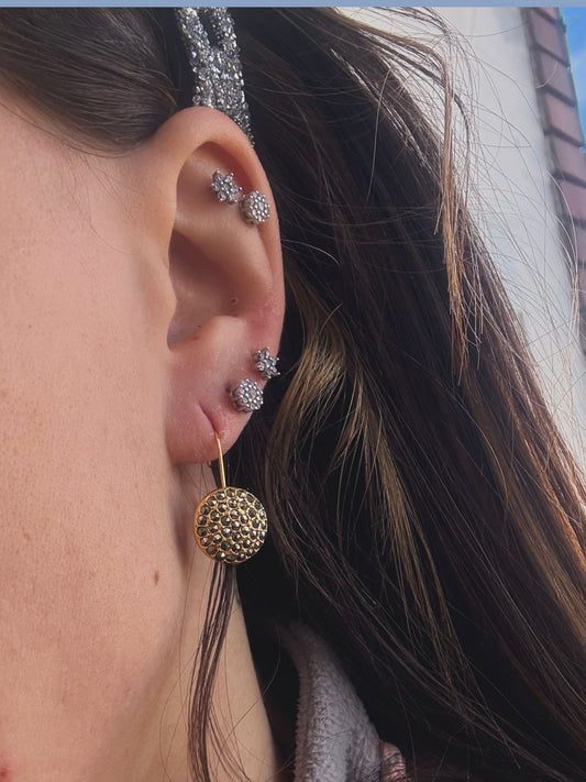 Orecchini in argento 925 toppe