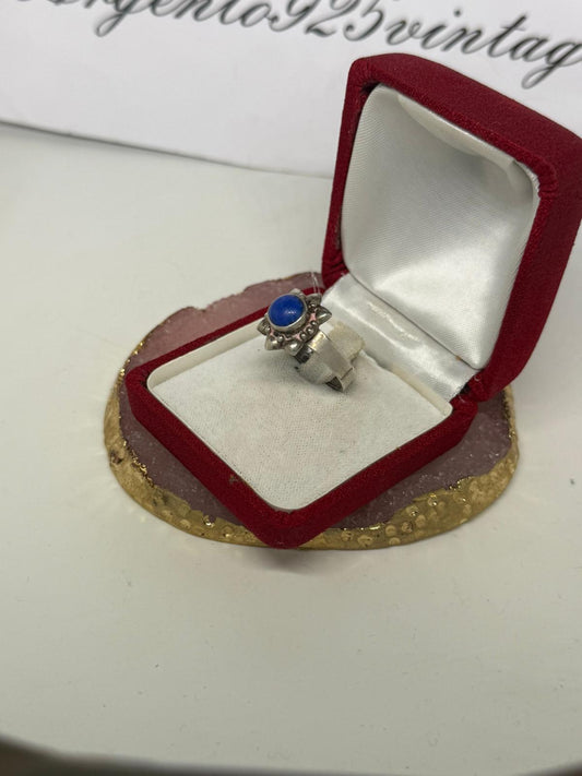 Anello in argento 925 lapis blu