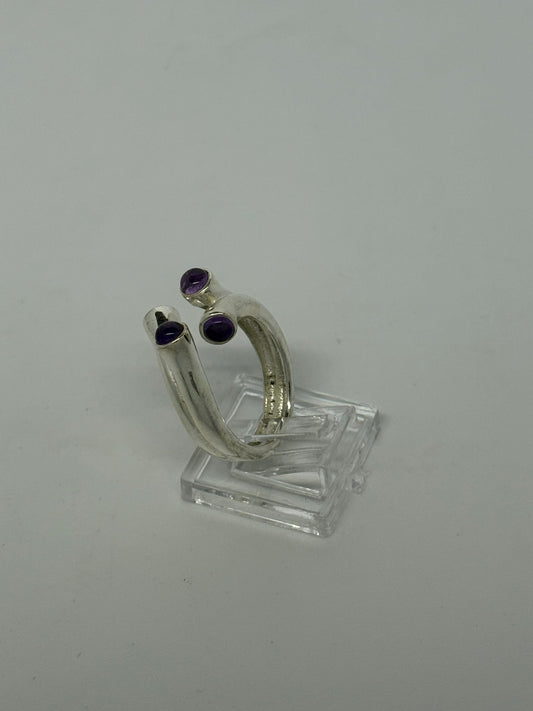 Anello in argento 925 ametista viola