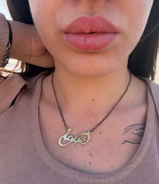 Collana in argento 925 love