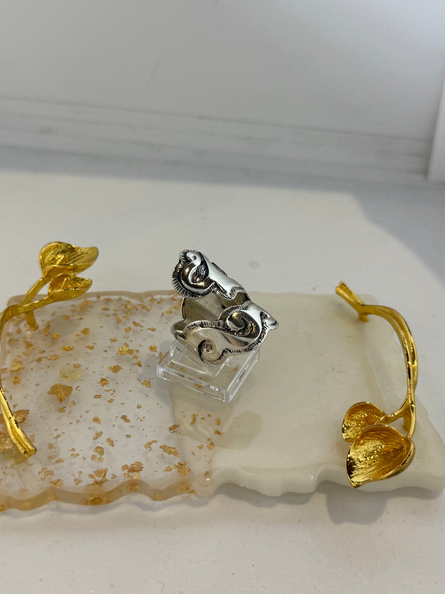 Anello fascia ghirigori in argento 925