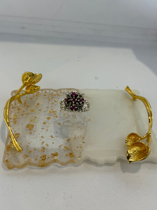 Anello in argento 925 rubino