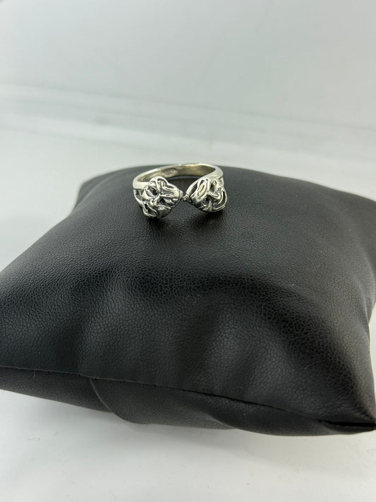 Anello contrarie maschere in argento 925