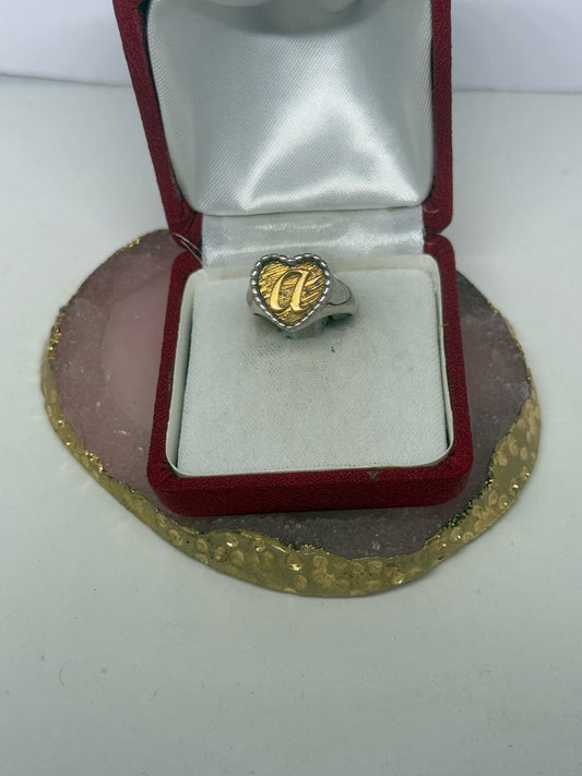 Anello in argento 925 lettera A