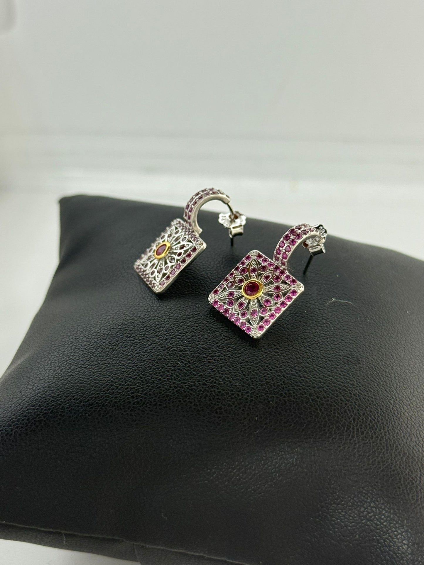 Orecchini in argento 925 quadrati