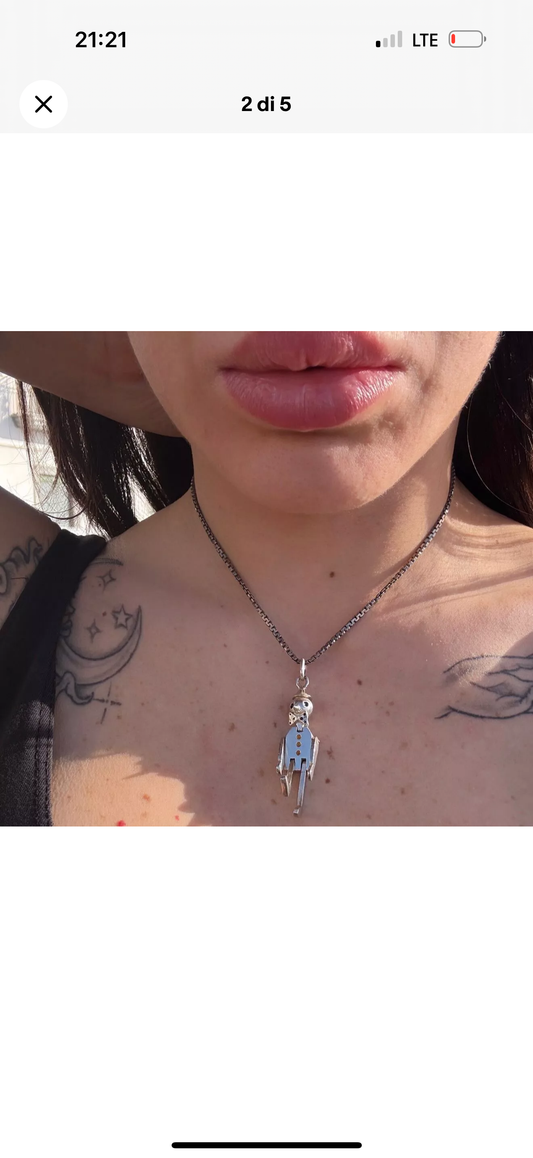 Collana in argento 925 Pinocchio