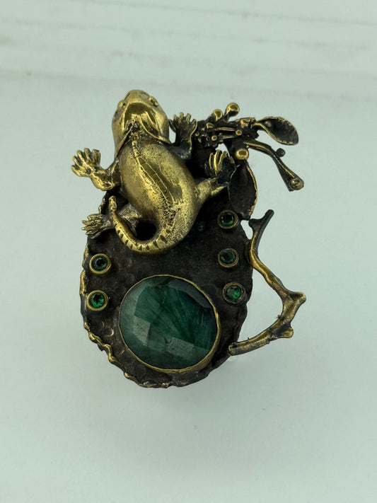 Anello in argento 925 camaleonte