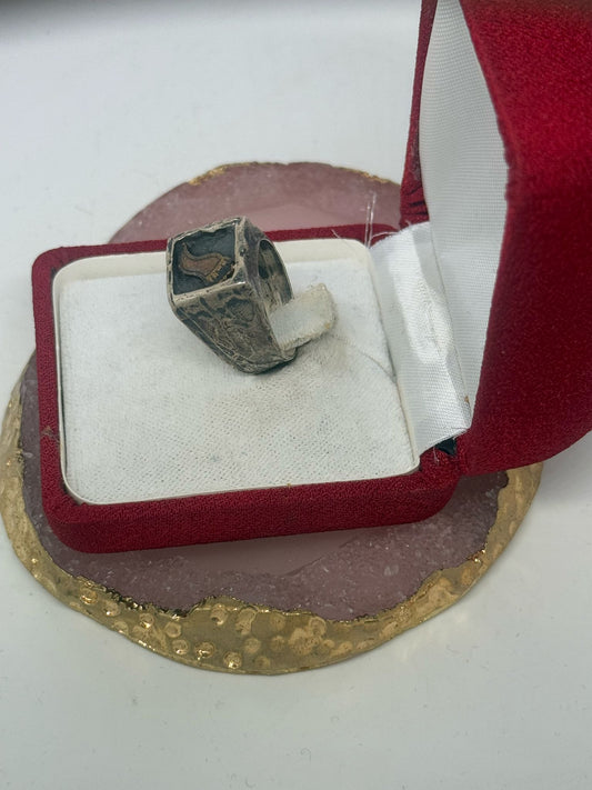 Anello in argento 925 corno