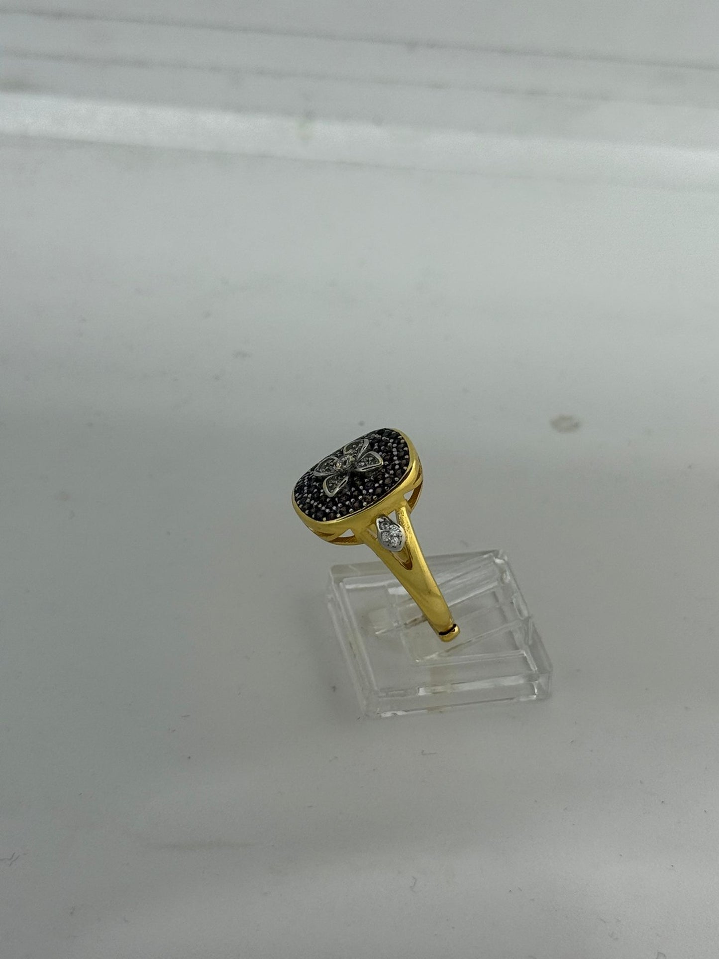 Anello in argento 925 Fiore granato