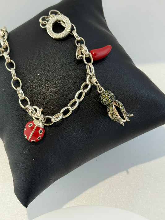 Bracciale charms in argento 925