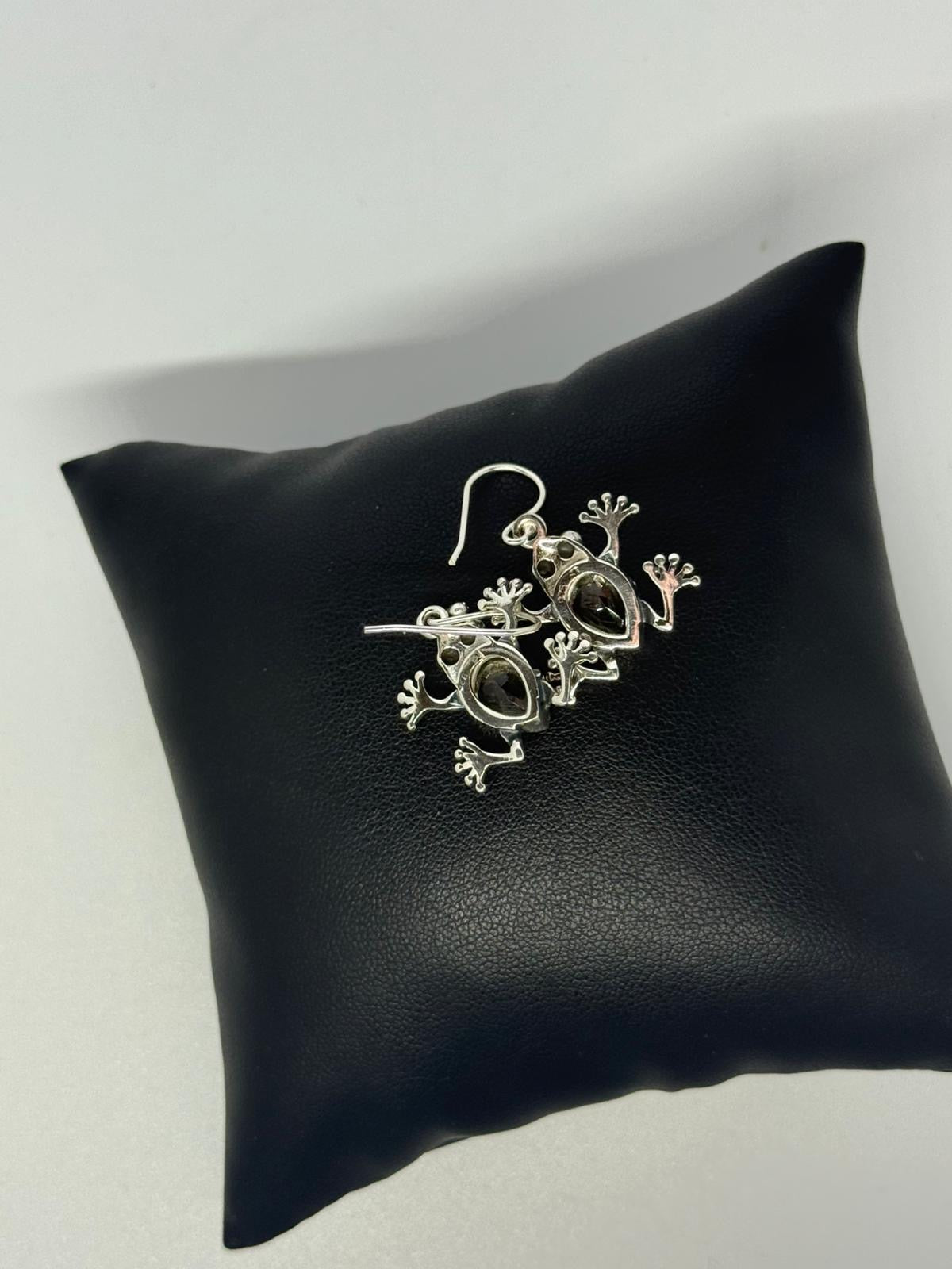 Orecchini in argento 925 rana