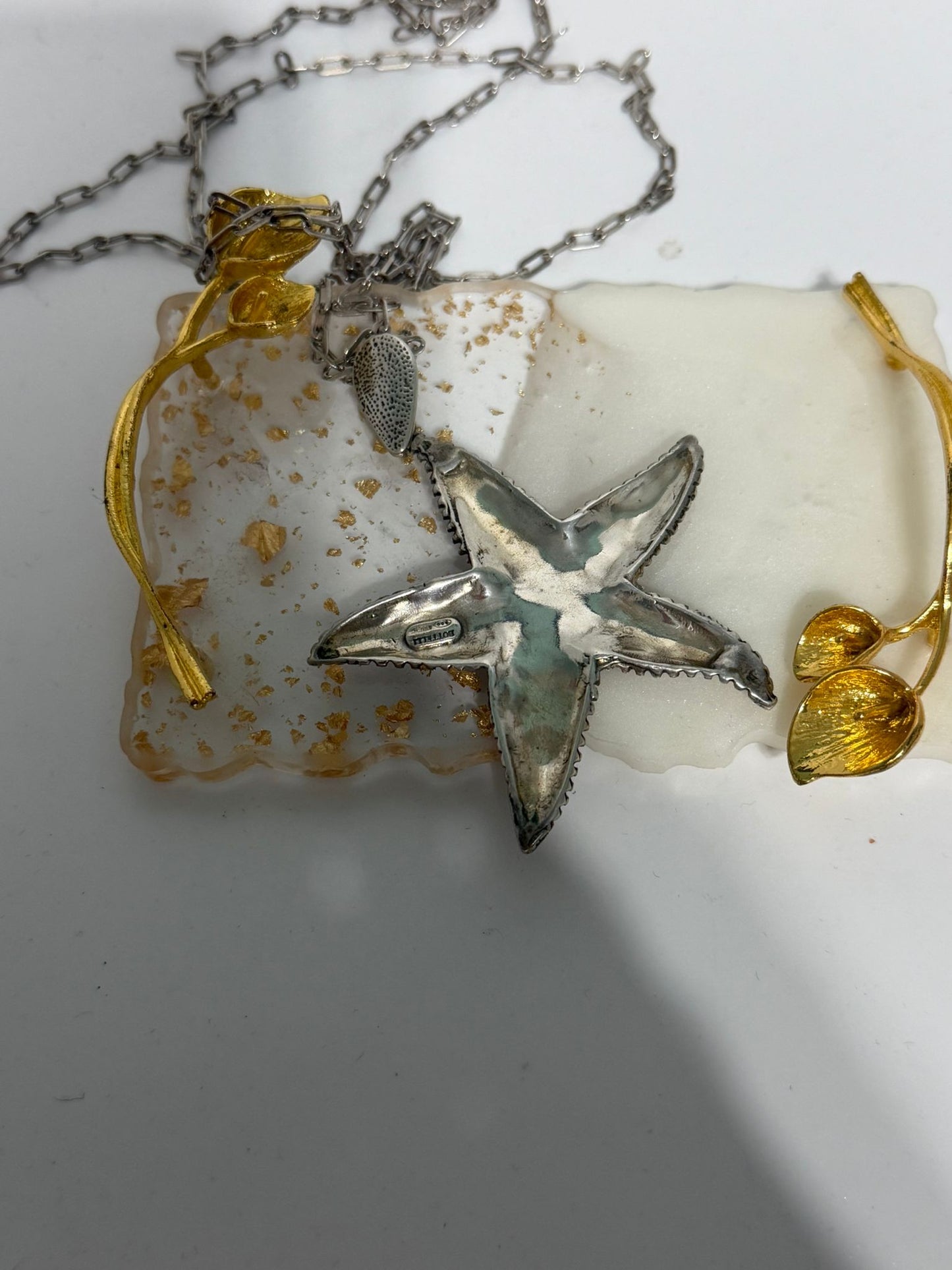 Collana in argento 925 con ciondolo stella marina