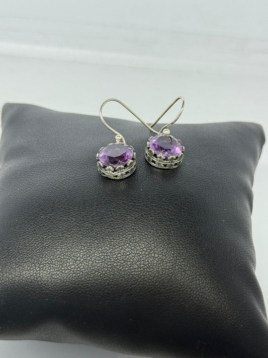 Orecchini in argento 925 ametista viola