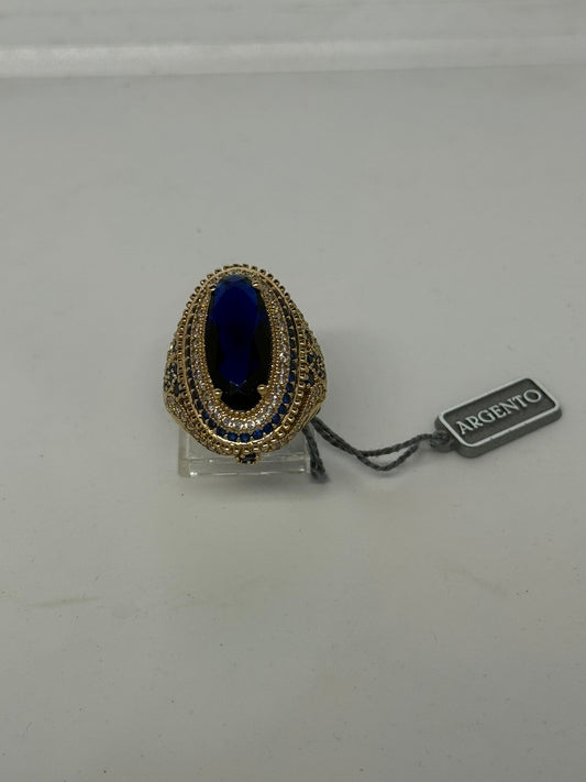 Anello in argento 925 zaffiro blu