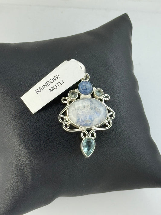 Collana in argento 925 ciondolo rainbowi