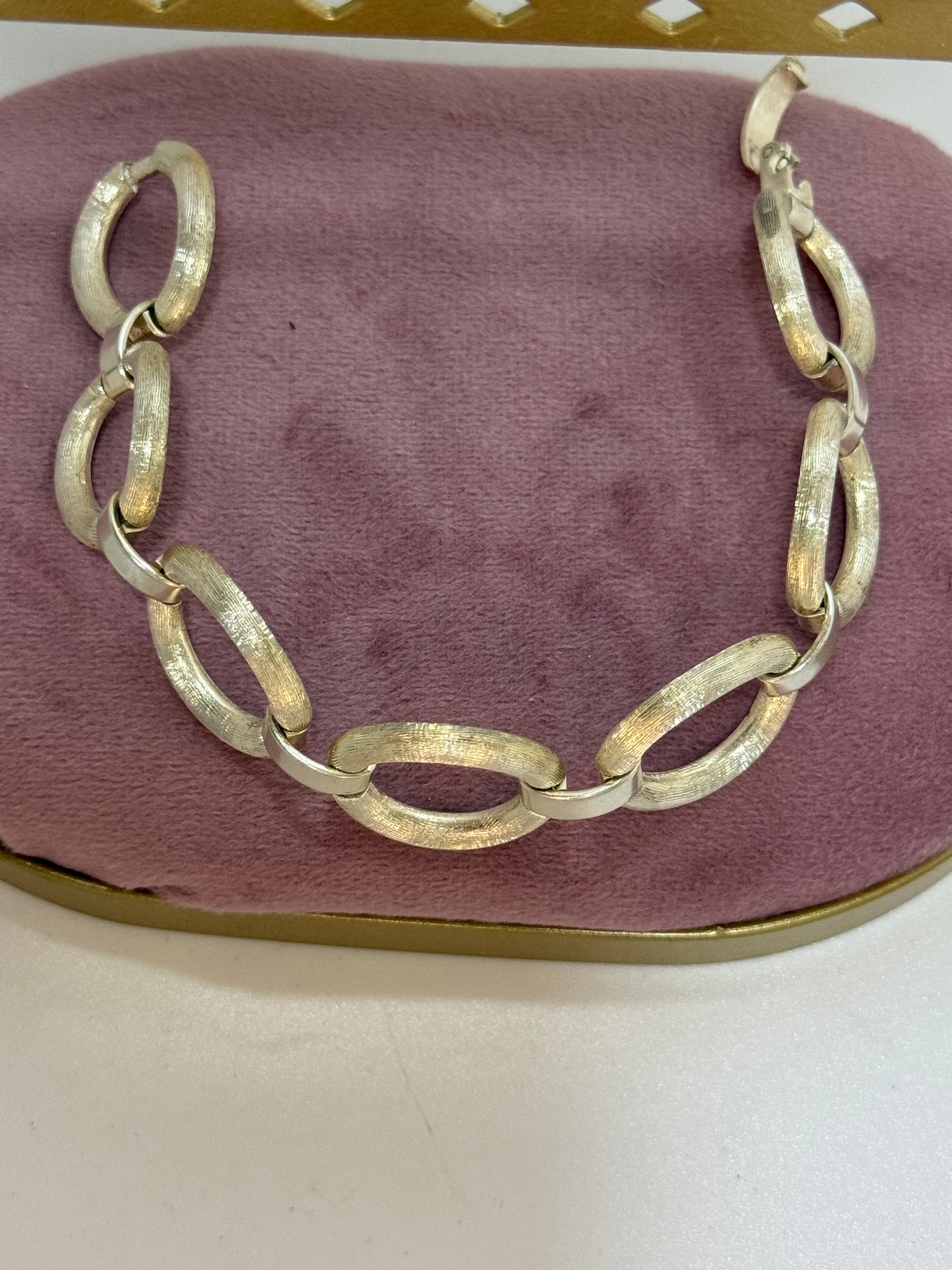 Bracciale cerchi satinati in argento 925