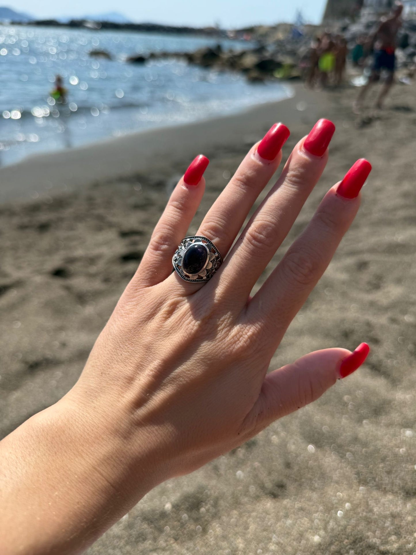 Anello in argento 925 ametista viola