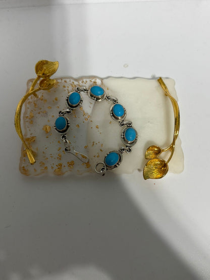 Bracciale in argento 925 con pietra turchese