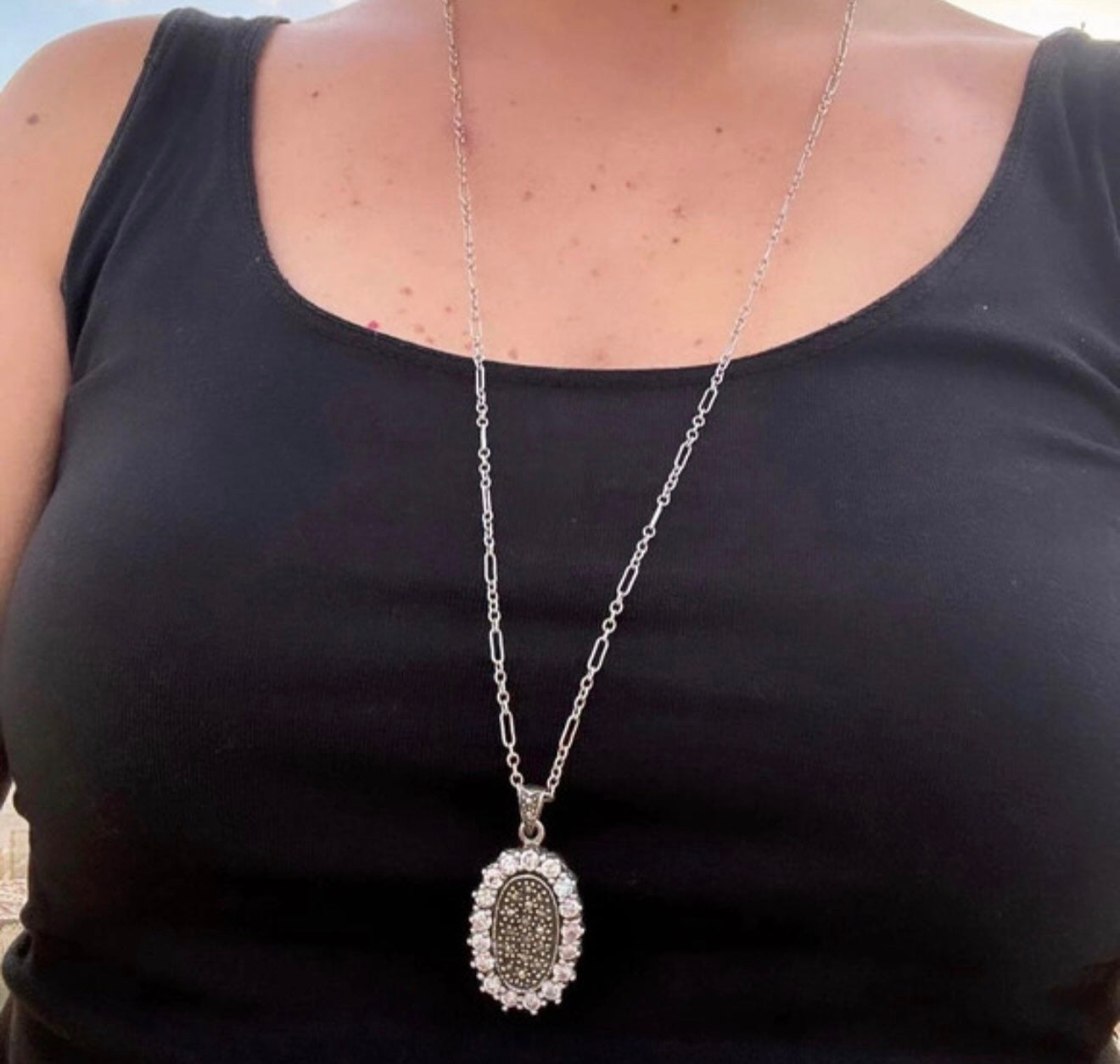 Collana in argento 925 ciondolo ametista