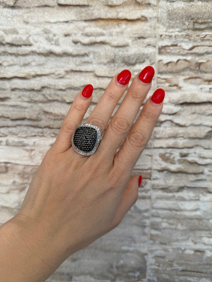Anello in argento 925 pavè