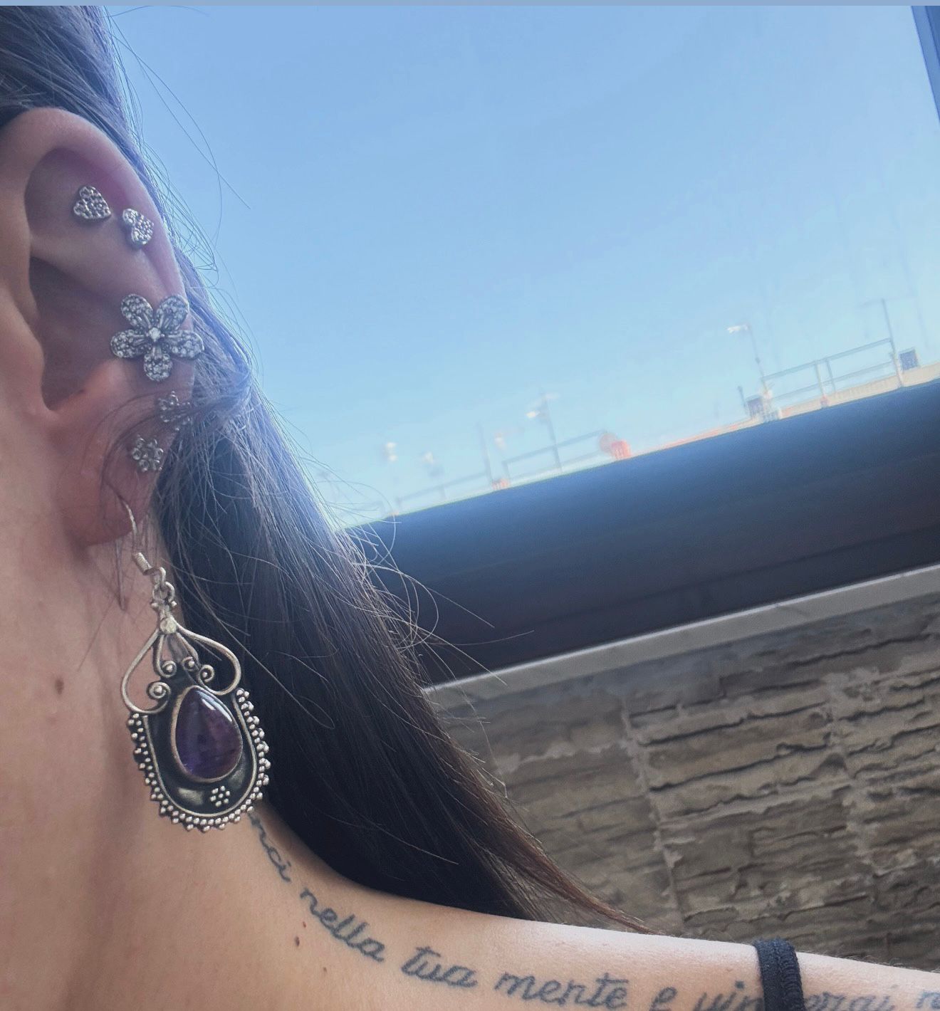 Orecchini in argento 925 ametista viola