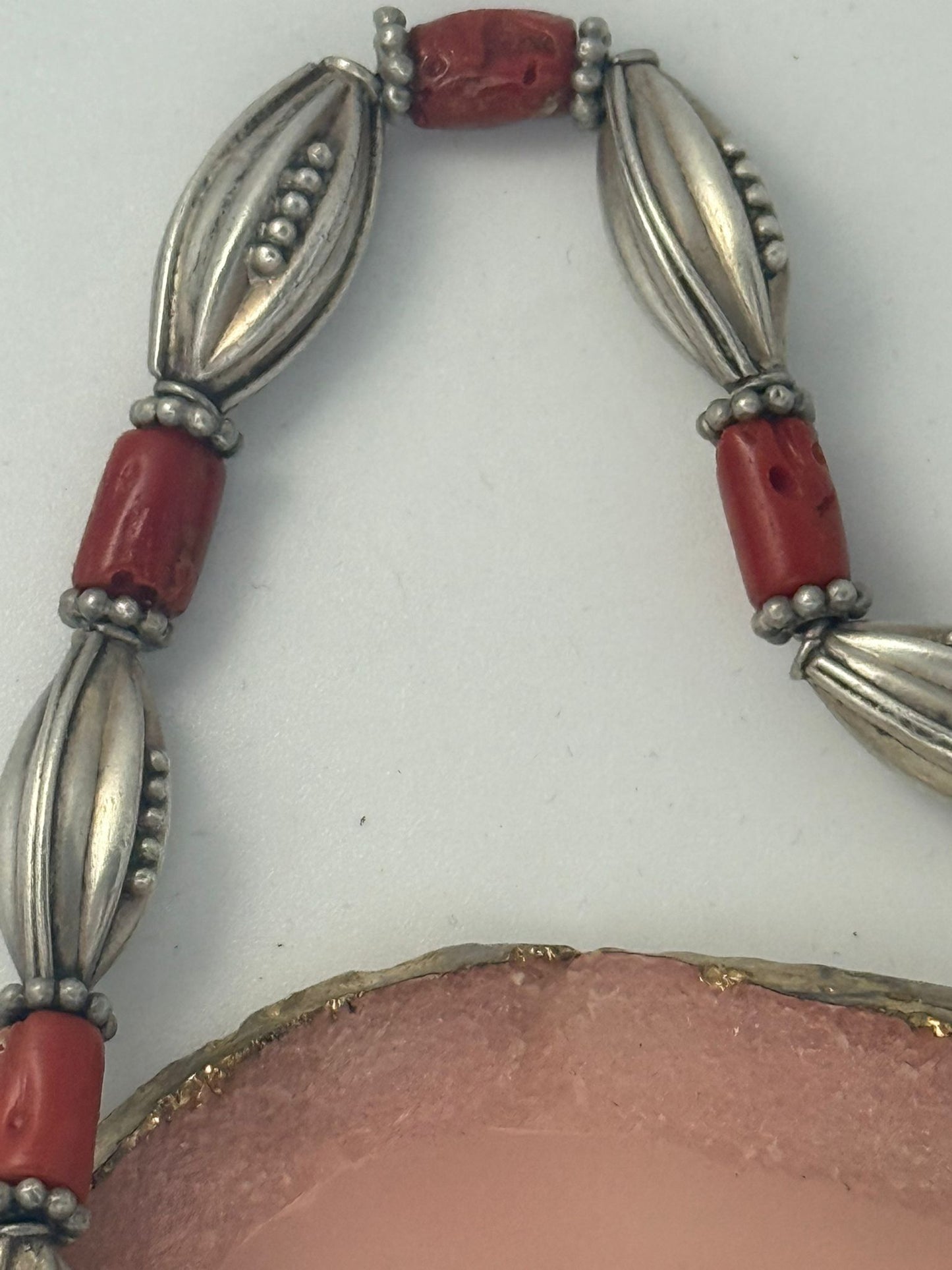 Collana in argento 925 corallo rosso