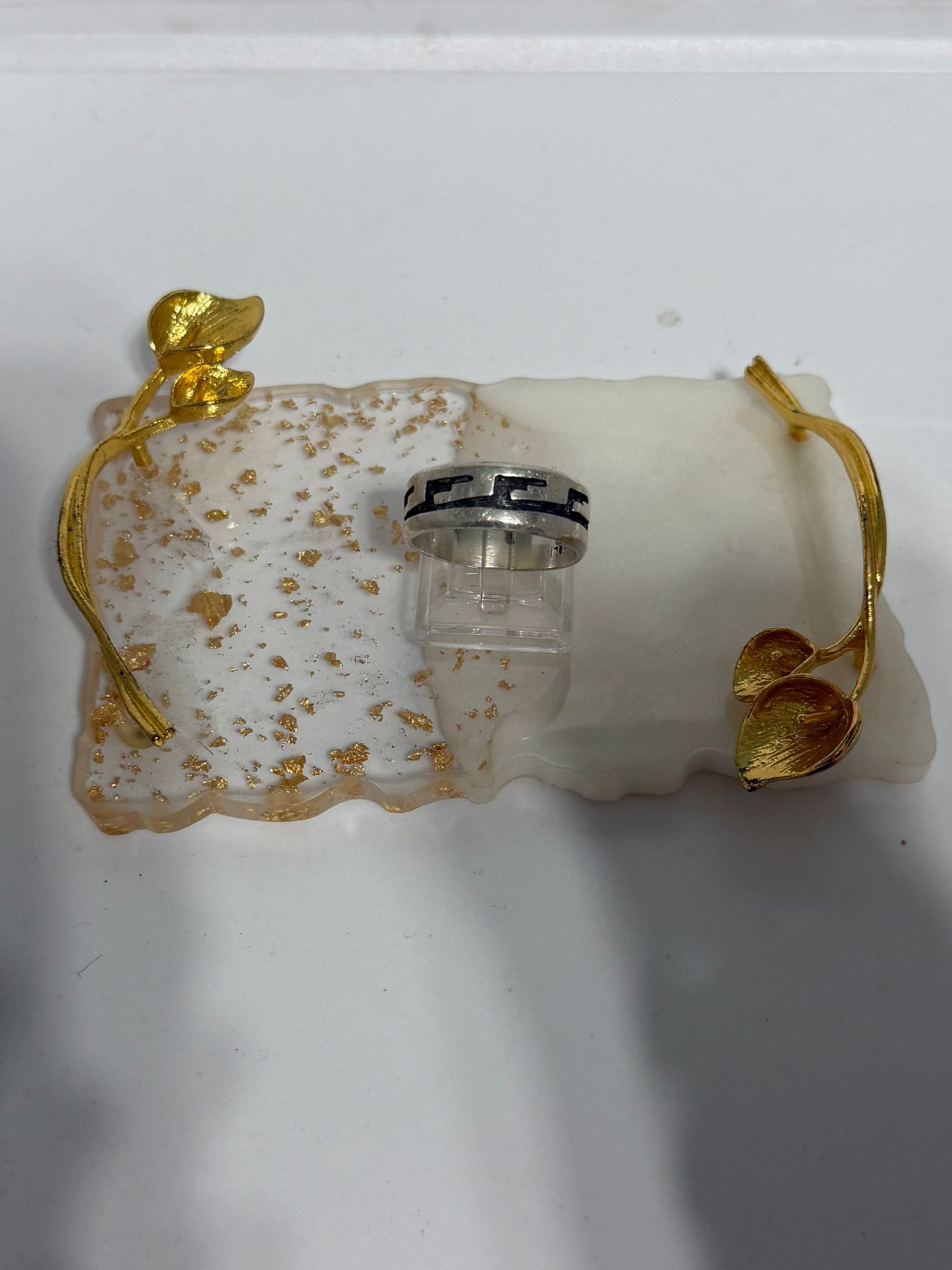 Anello fascia etnica nera in argento 925 – Stile boho artigianale