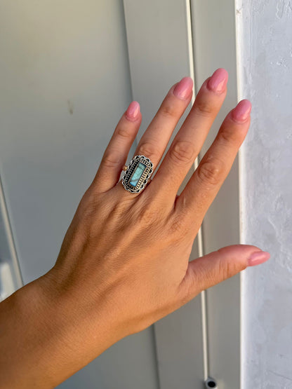 Anello in Argento 925 con Abalone Taglio Sfaccettato — Misure 20-21