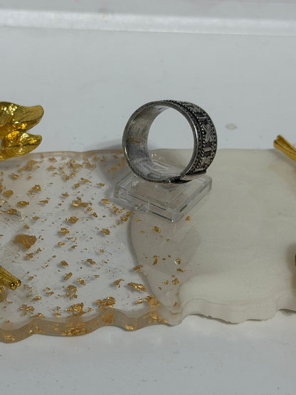 Anello fascia regolabile in argento 925