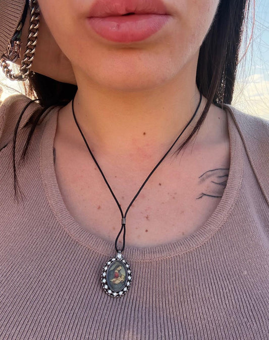 Collana in argento 925 madonnina e Gesù