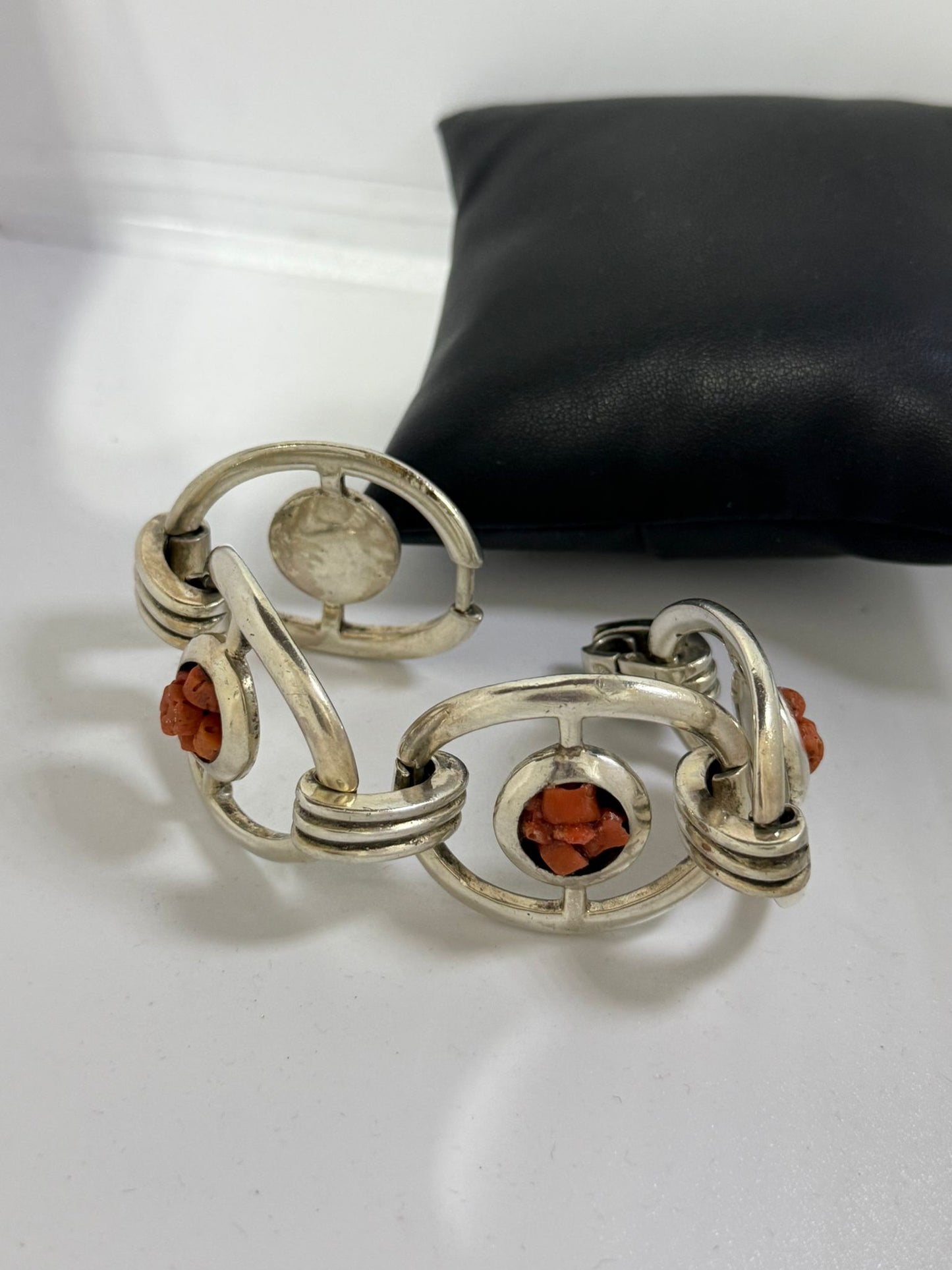 Bracciale in argento 925 corallo rosso