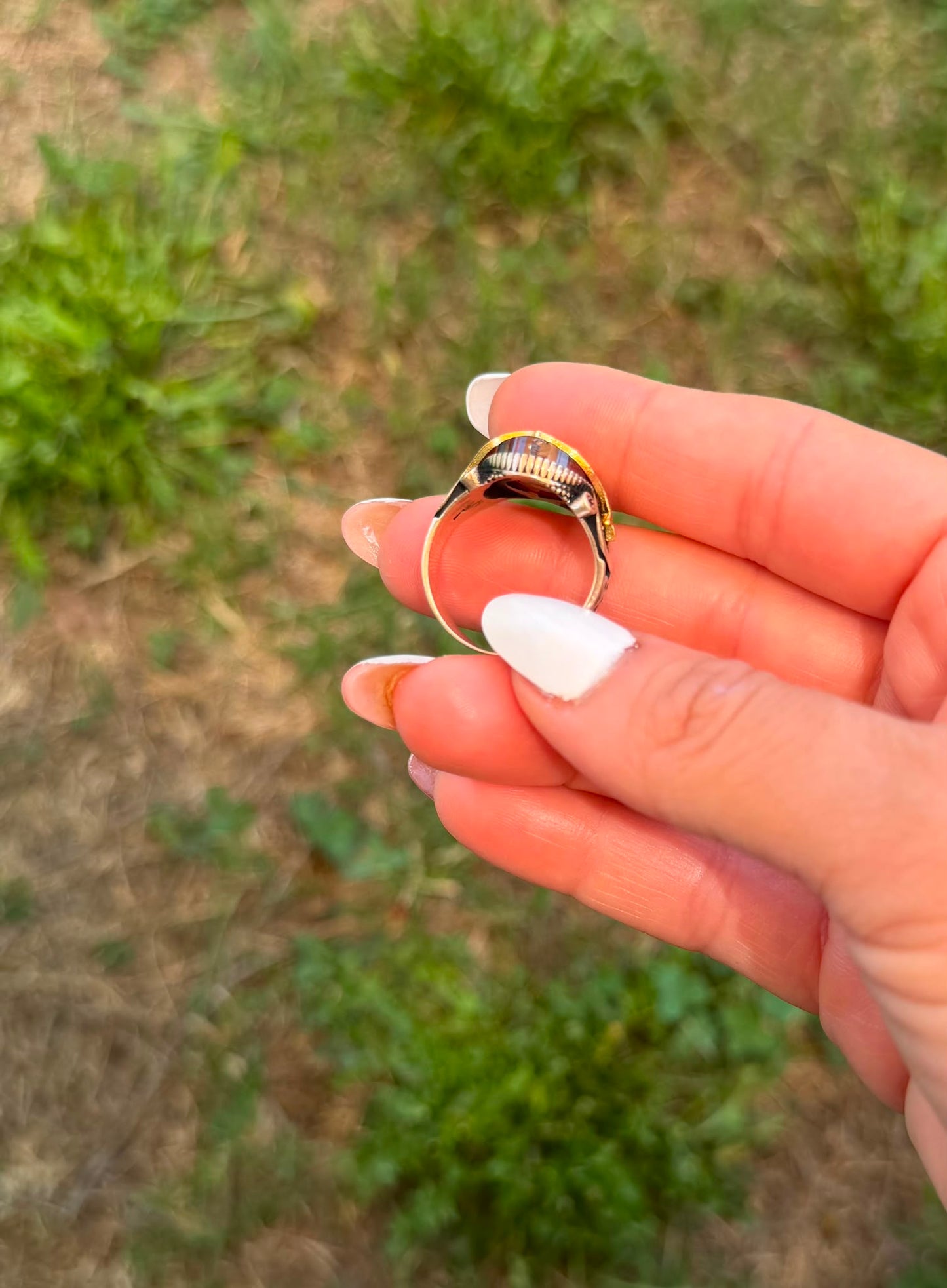 Anello in argento 925 bandiera turca sole e luna