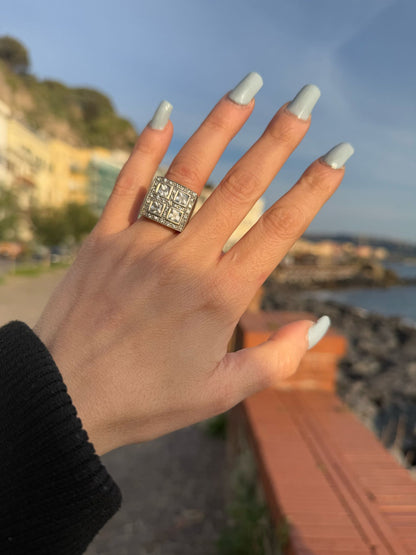 Anello in argento 925 cristallo di rocca