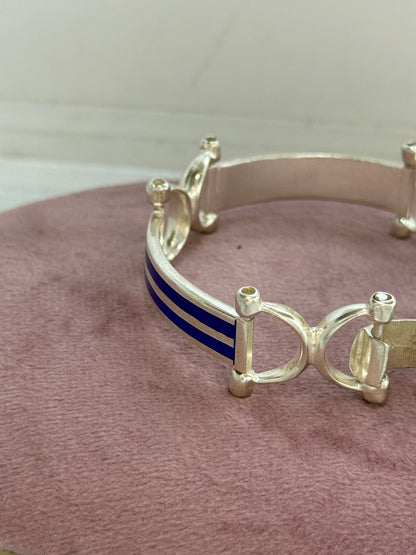 Bracciale smaltato anni 60 in argento 925