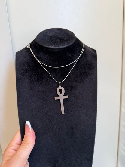 Collana in Argento 925 con Croce Ankh – Simbolo di Vita Artigianale