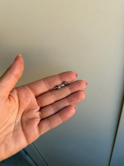 Orecchini Stella con Zirconi Bianchi in Argento 925