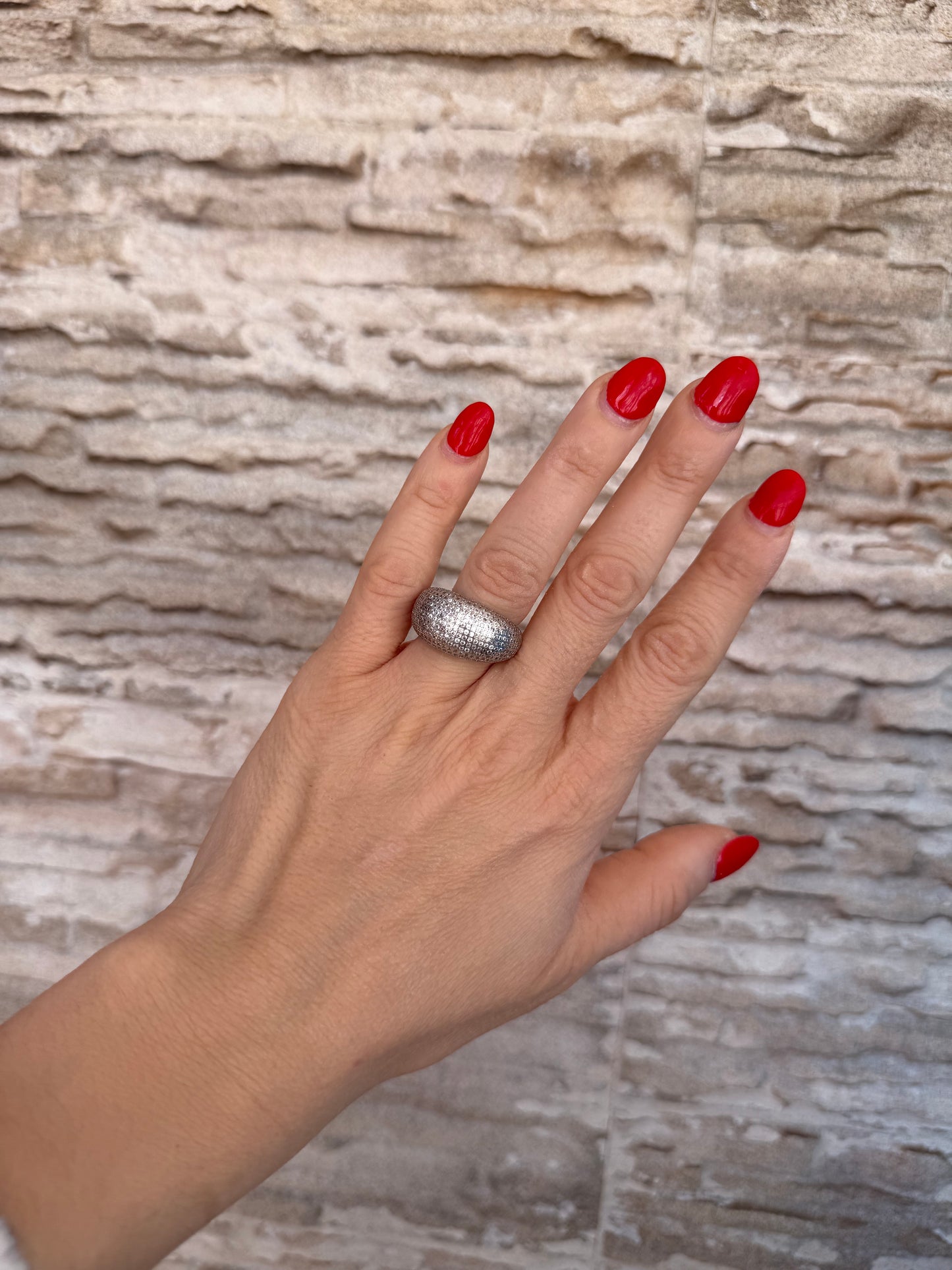 Anello in argento 925 pavè zirconi