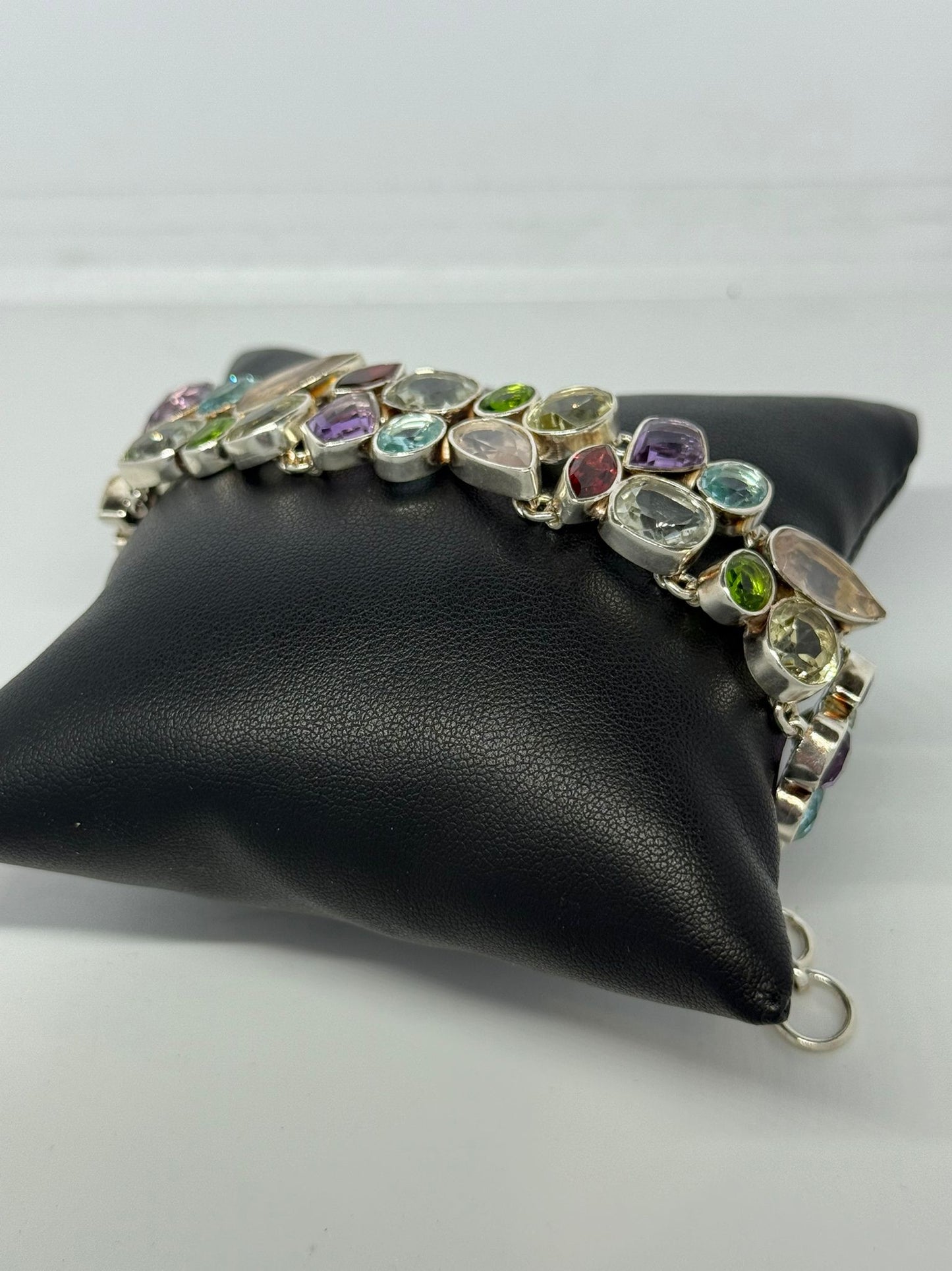 Bracciale in argento 925 pietre multicolor