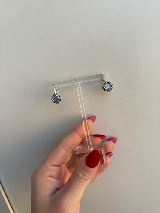Orecchini in argento 925 cristallo di rocca