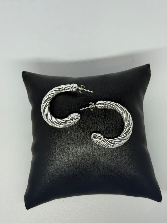 Orecchini mezzo cerchio in argento 925