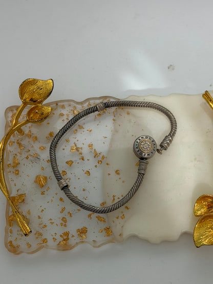 Bracciale Coda di Topo Argento 925 con Zirconi Bianchi Firmato Pandora
