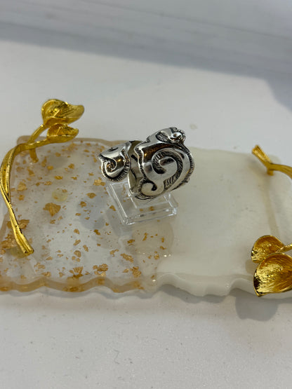 Anello fascia ghirigori in argento 925