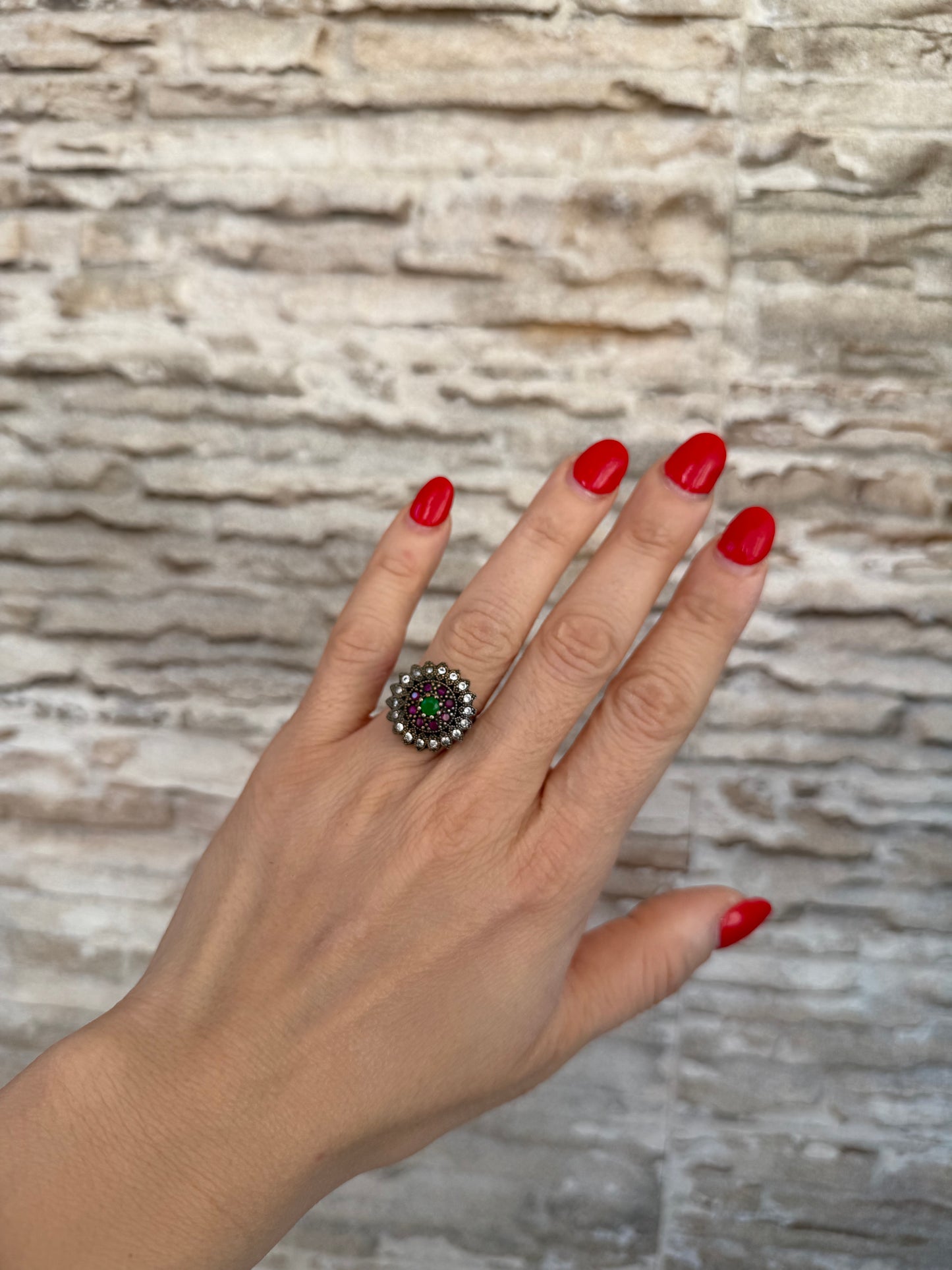 Anello in argento 925 fiore